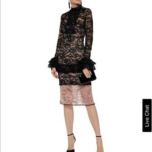 Alexis dress - Beverly - black and blush midi